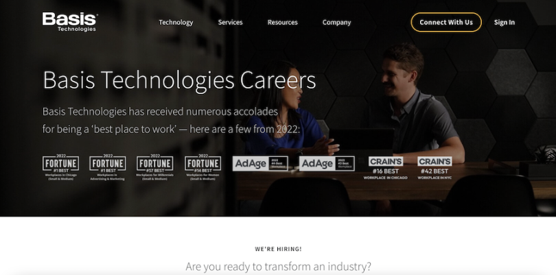 Basis Technologies employer branding